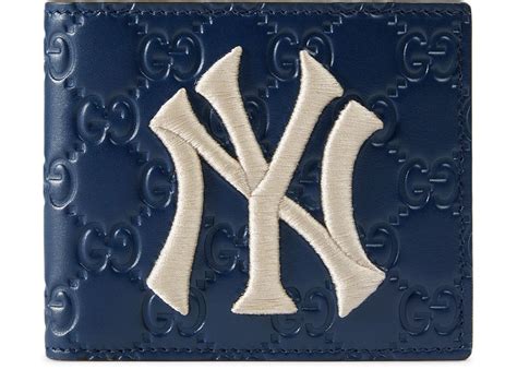 gucci ny yankees wallet|Gucci Wallet NY Yankees Patch Royal Blue in .